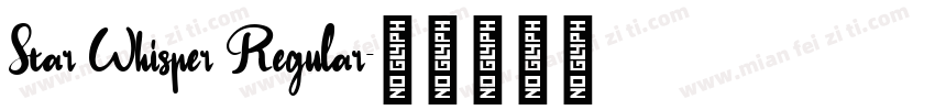Star Whisper Regular字体转换
